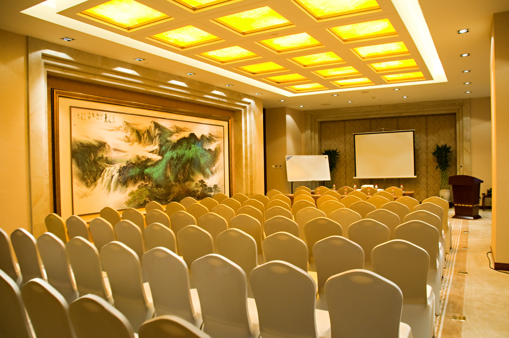 The prespective of a conference or functional hall